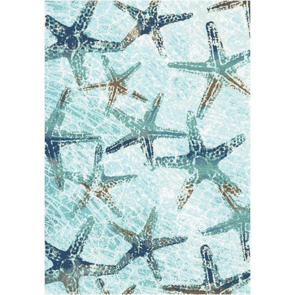 Lagoon Reef Rug – Aqua – cabin lodge area rug