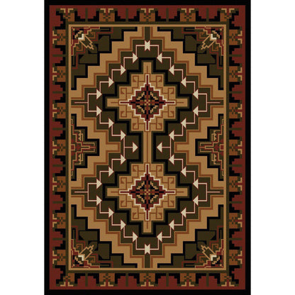 Land Of The Hills Rug – Red – cabin lodge area rug