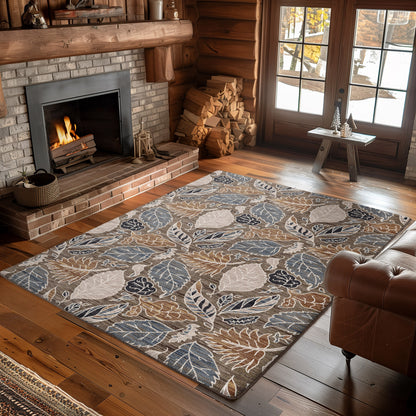 Leaves Rug – Suede – room setting