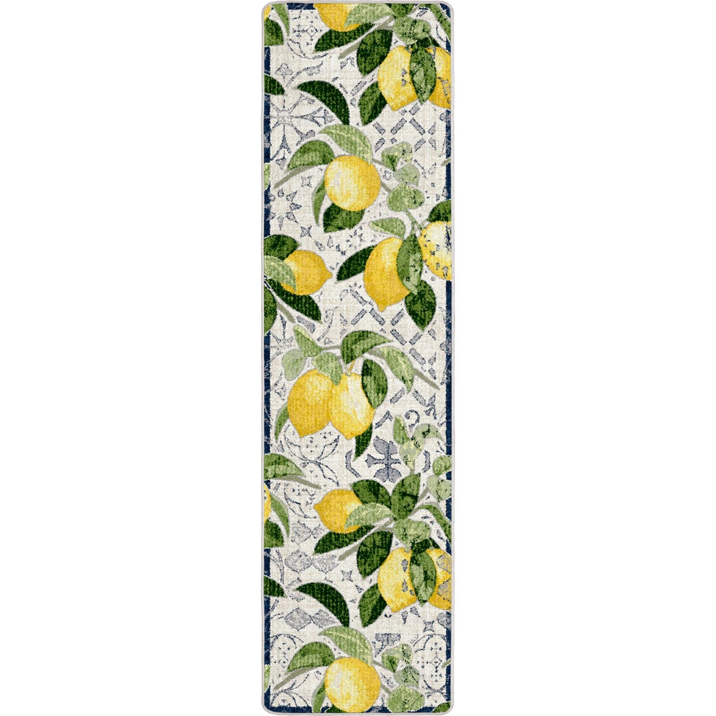 Lemon Bloom Rug – Fresh Citrus – close up