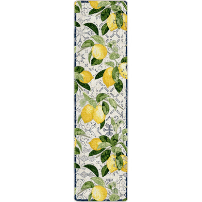 Lemon Bloom Rug – Fresh Citrus – close up