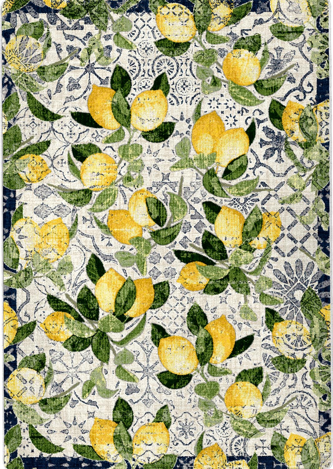 Lemon Bloom Rug – Fresh Citrus – room setting