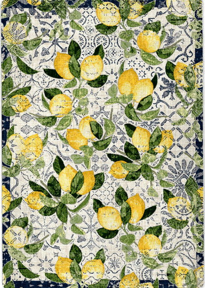 Lemon Bloom Rug – Fresh Citrus – room setting