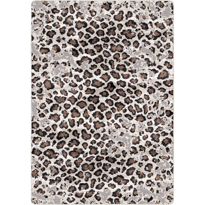 Leopard Lounge Rug – Natural – cabin lodge area rug