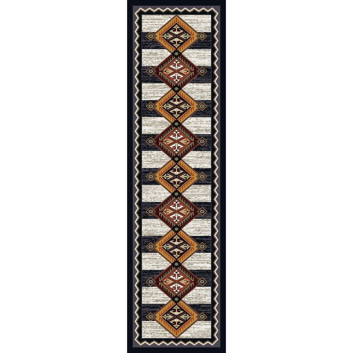 Lineage Pride Rug – Black & White – detail view