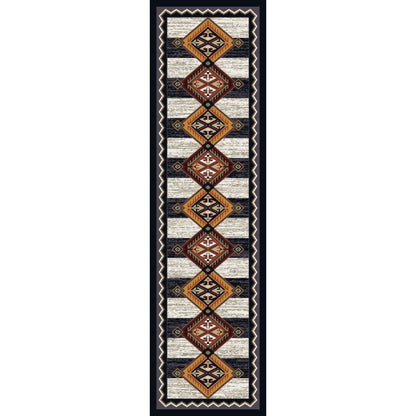 Lineage Pride Rug – Black & White – detail view