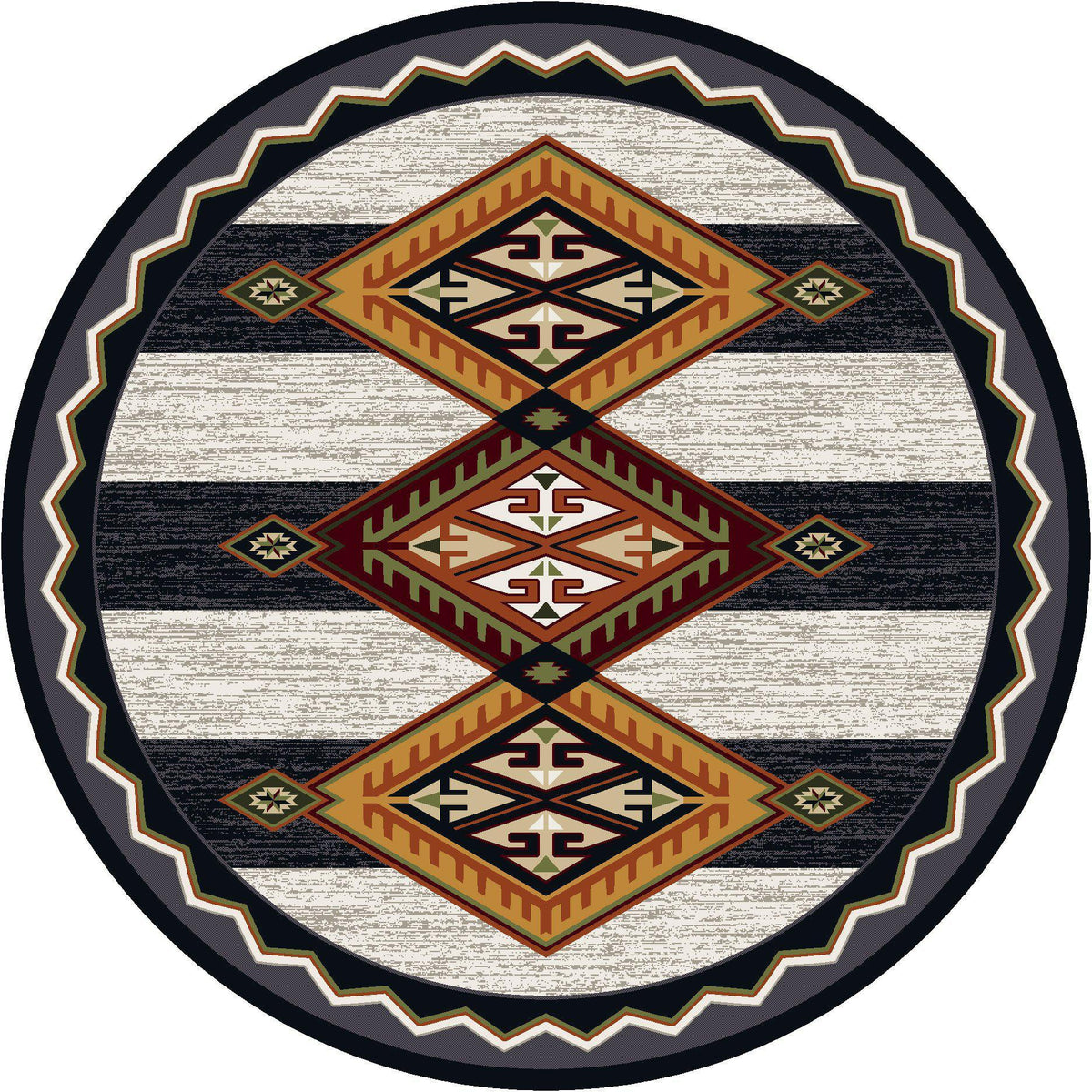 Lineage Pride Rug – Black & White – room setting