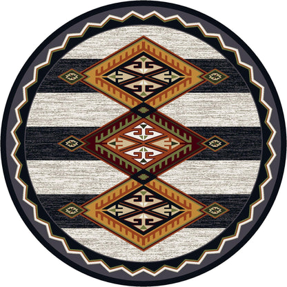 Lineage Pride Rug – Black & White – room setting