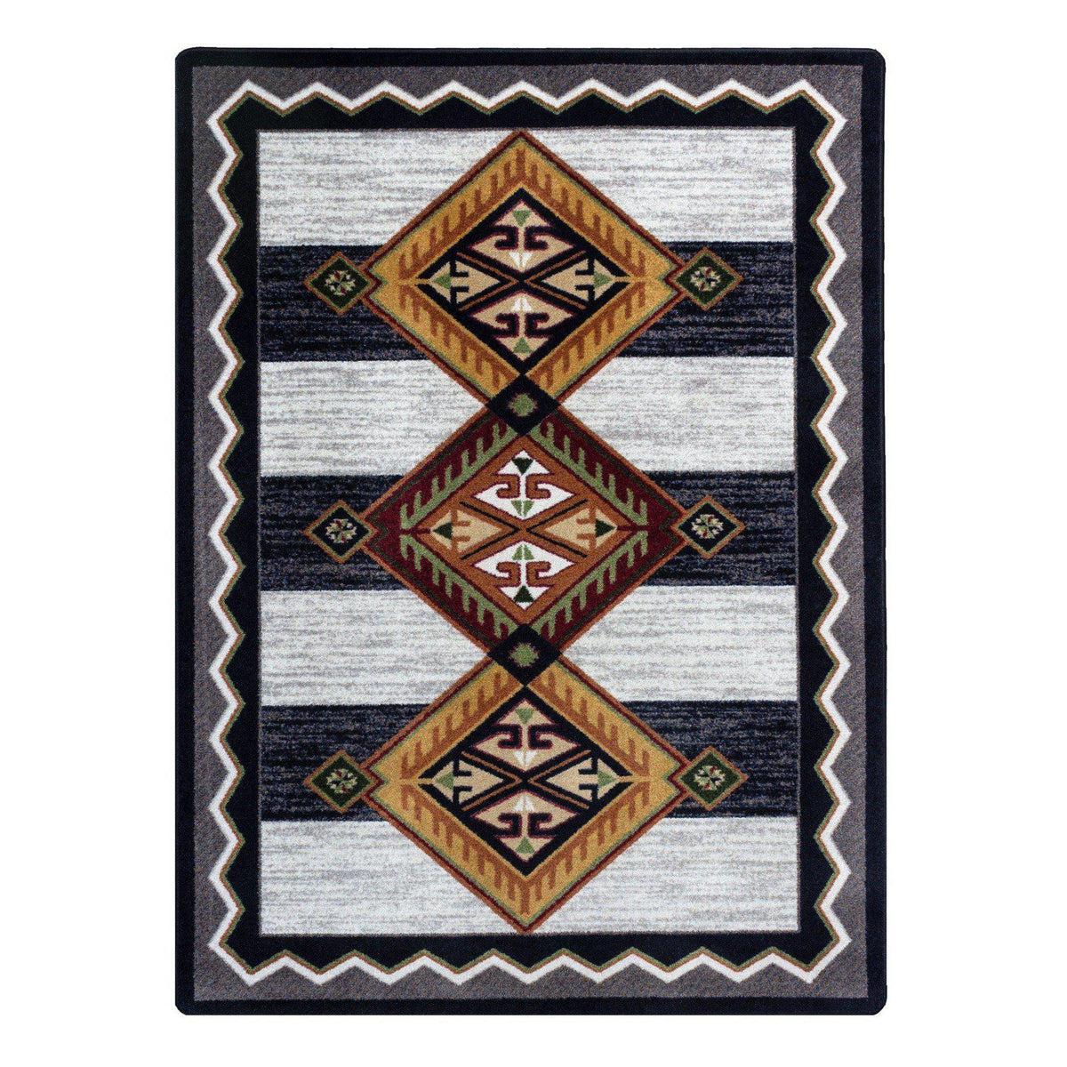 Lineage Pride Rug – Black & White – cabin lodge area rug