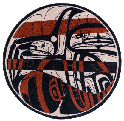 Mike D Northern Stripes Rug – Red and Black – cabin lodge area rug