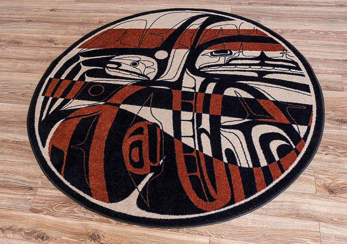 Mike D Northern Stripes Rug – Red and Black – detail view