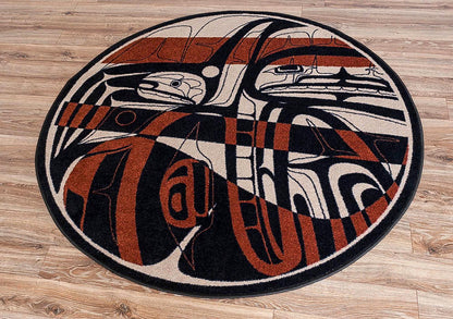 Mike D Northern Stripes Rug – Red and Black – detail view