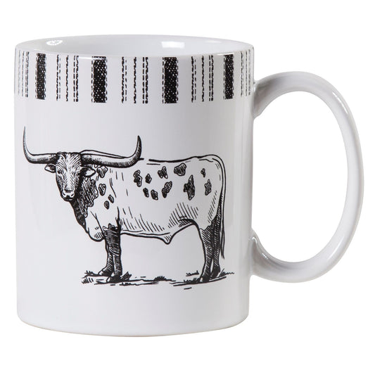 Ranch Life Longhorn Mug Set, 4 Pc