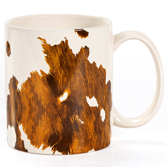 Elsa Cowhide Mug Set, 4 Pc