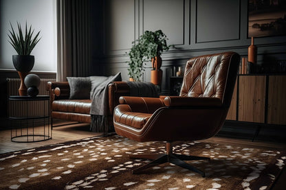 Emery Axis Hide Rug – Brown – detail view