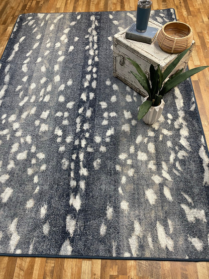 Emery Axis Hide Rug – Blue – close up