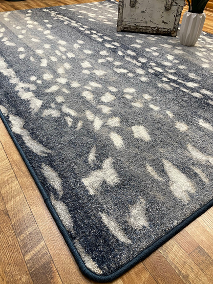 Mafaldi Axis Hide Rug – Blue – room setting