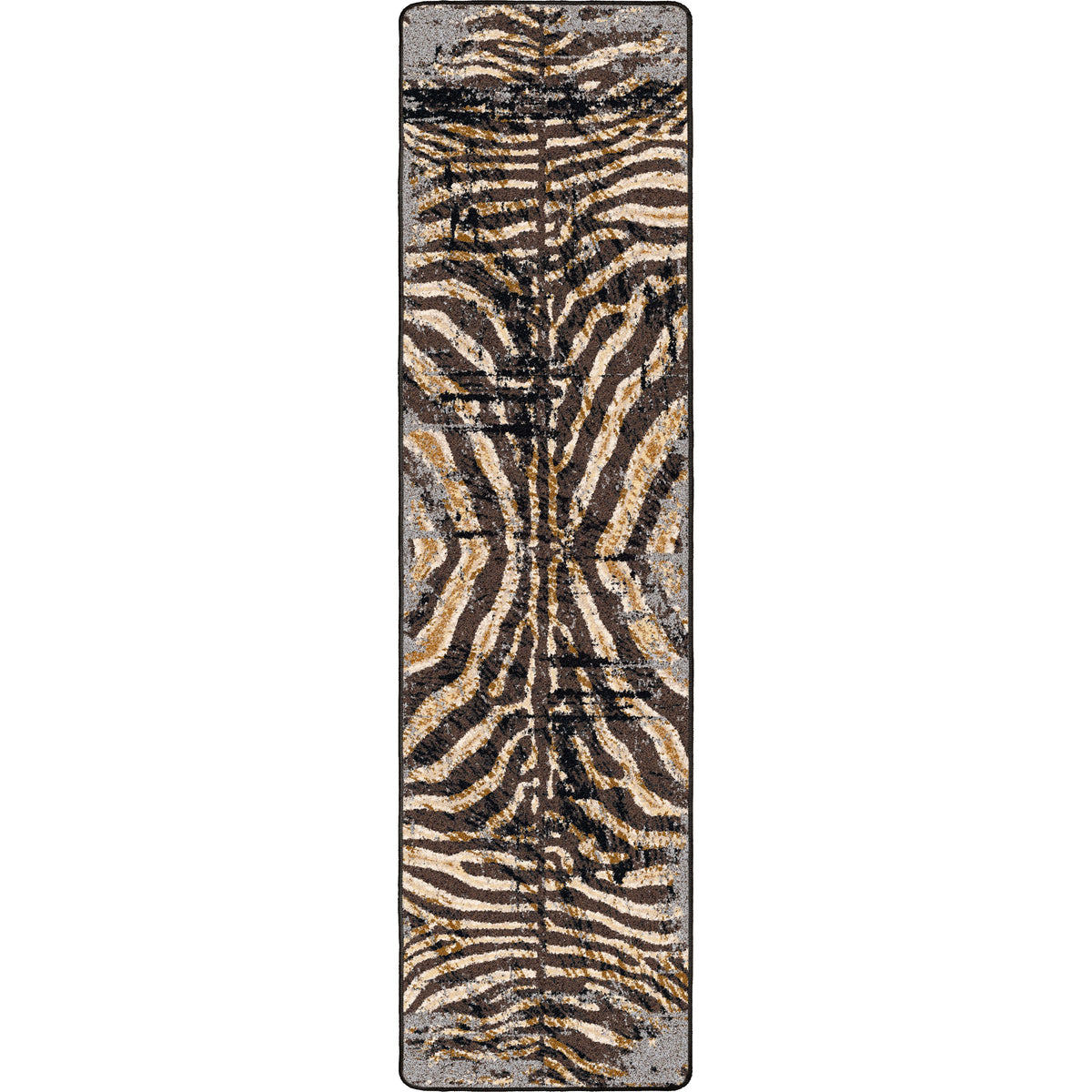 Midnight Zebra Rug – Rawhide – room setting