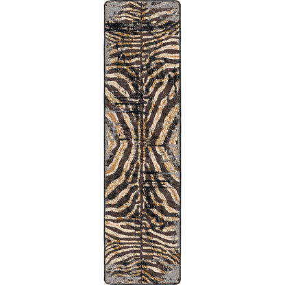 Midnight Zebra Rug – Rawhide – room setting