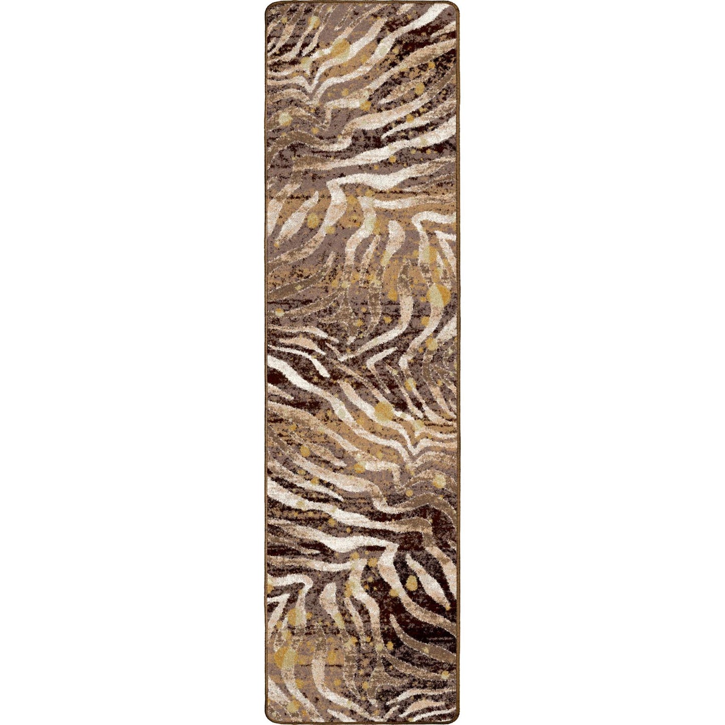 Modern Zebra Rug – Gold Splash – close up