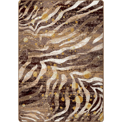 Modern Zebra Rug – Gold Splash – cabin lodge area rug