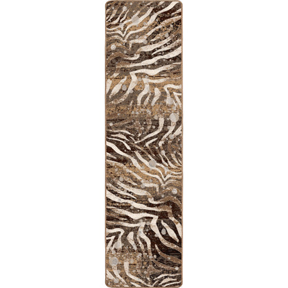 Modern Zebra Rug – Silver Splash – detail view