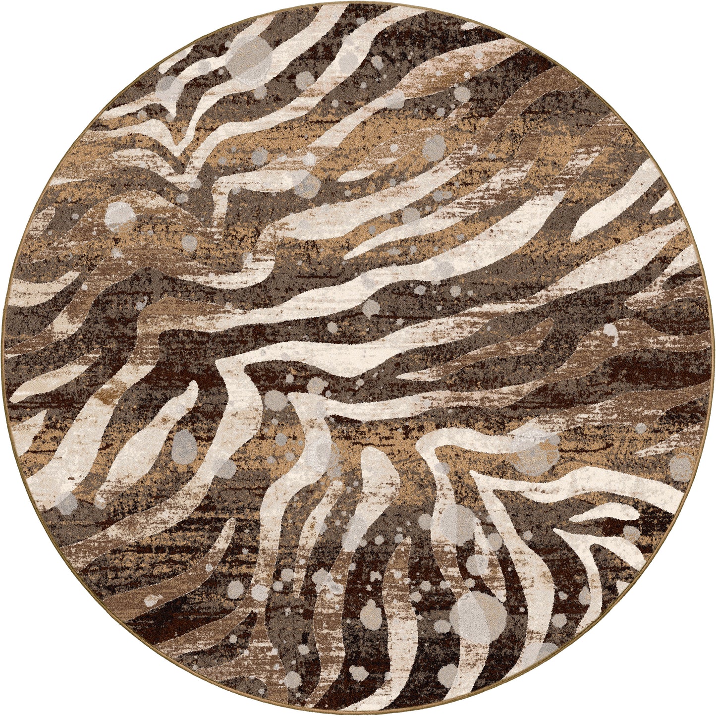 Modern Zebra Rug – Silver Splash – room setting