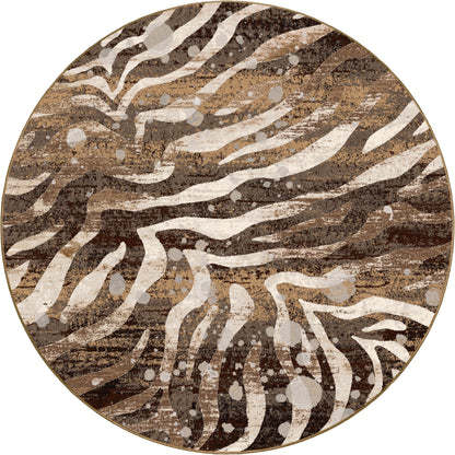 Modern Zebra Rug – Silver Splash – room setting