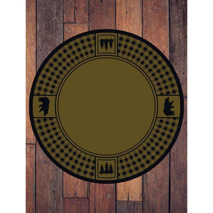 Mother Bear Refuge Rug – Green – room setting