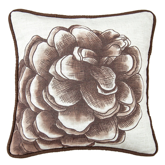 Pinecone Water Print Pillow