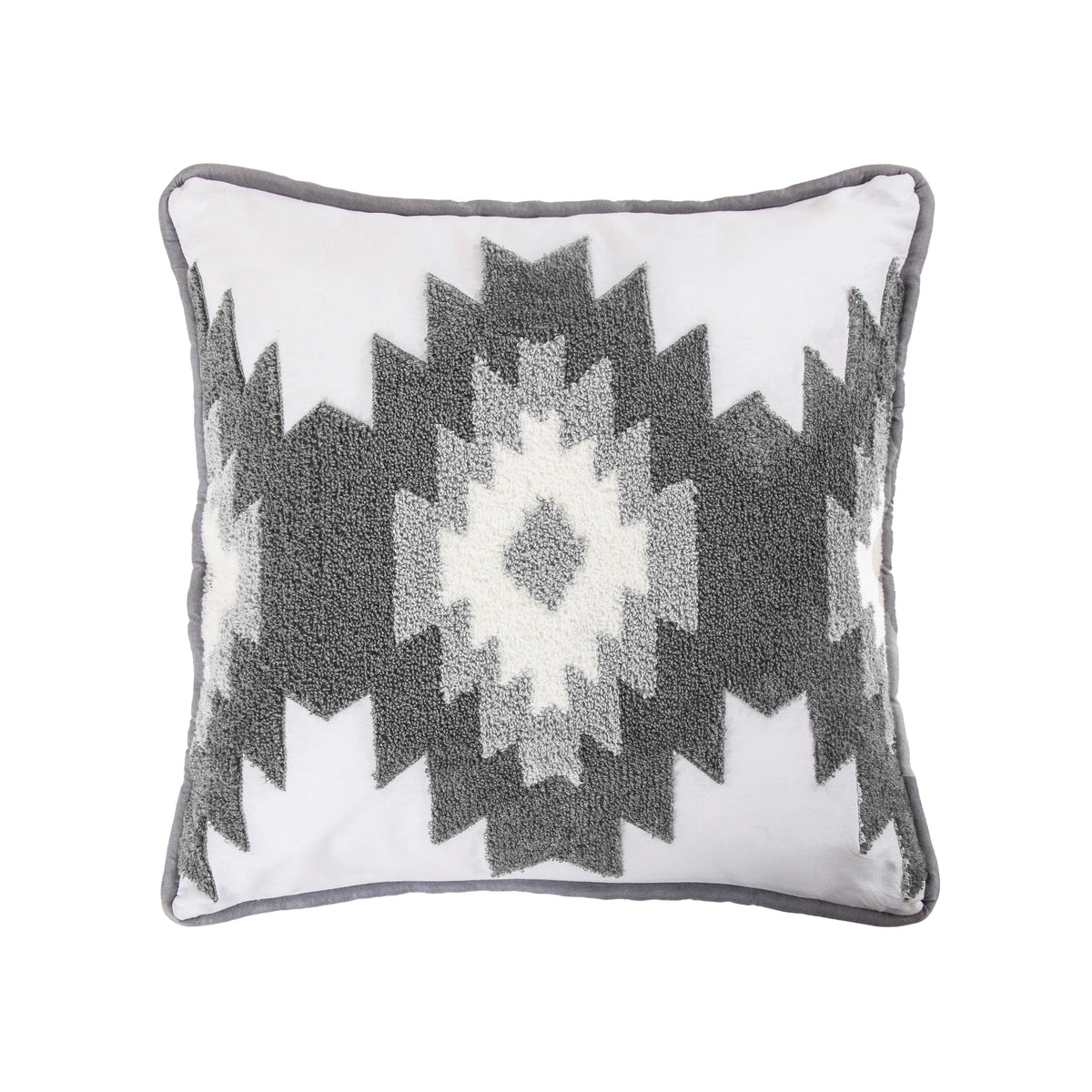 Free Spirit Crewel Embroidered Throw Pillow