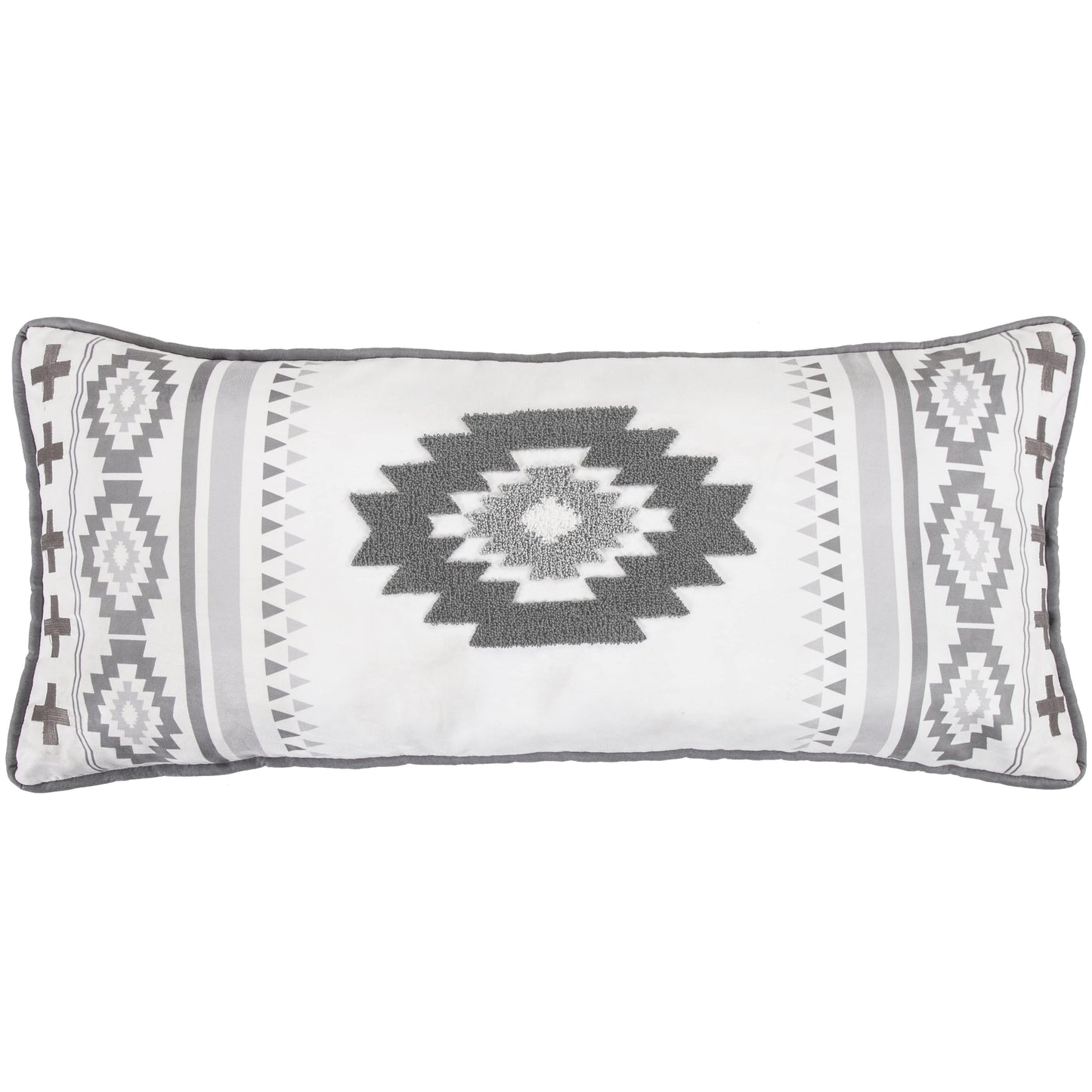 Free Spirit Gray Lumbar Pillow