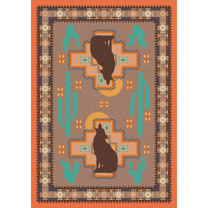 New Mexican Desert Rug – Desert Rose – cabin lodge area rug