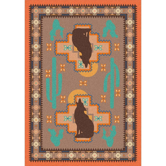 New Mexican Desert Rug – Desert Rose – cabin lodge area rug