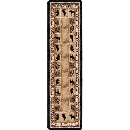 Northern Wildlife Rug – Brown Shades – room setting