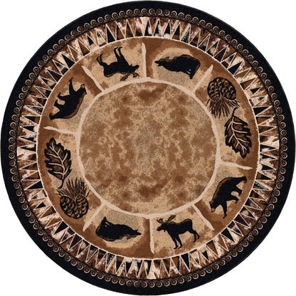 Northern Wildlife Rug – Brown Shades – close up