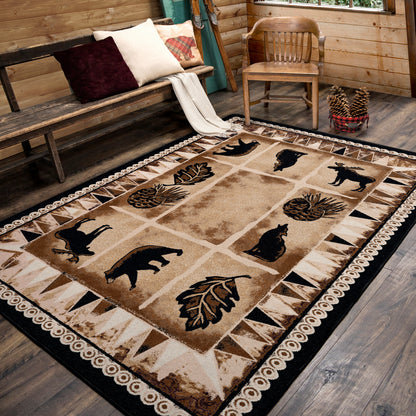 Northern Wildlife Rug – Brown Shades – detail view