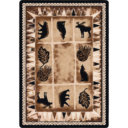 Northern Wildlife Rug – Brown Shades – cabin lodge area rug