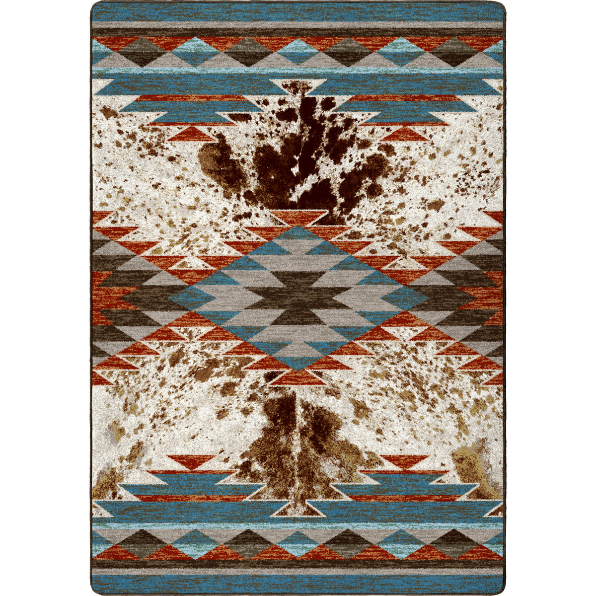 Nova Cowhide Rug – Rancher – cabin lodge area rug