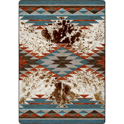 Nova Cowhide Rug – Rancher – cabin lodge area rug