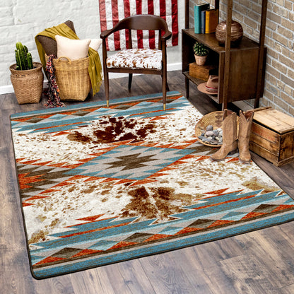 Nova Cowhide Rug – Rancher – detail view