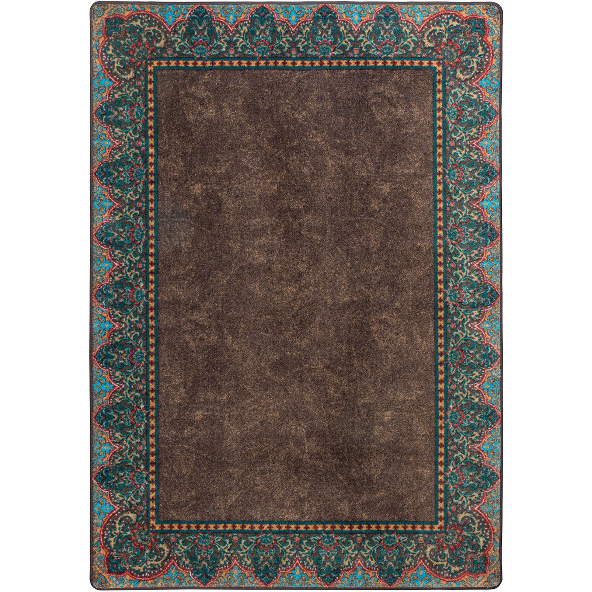 Nubuck Rug – Dark Chocolate – cabin lodge area rug