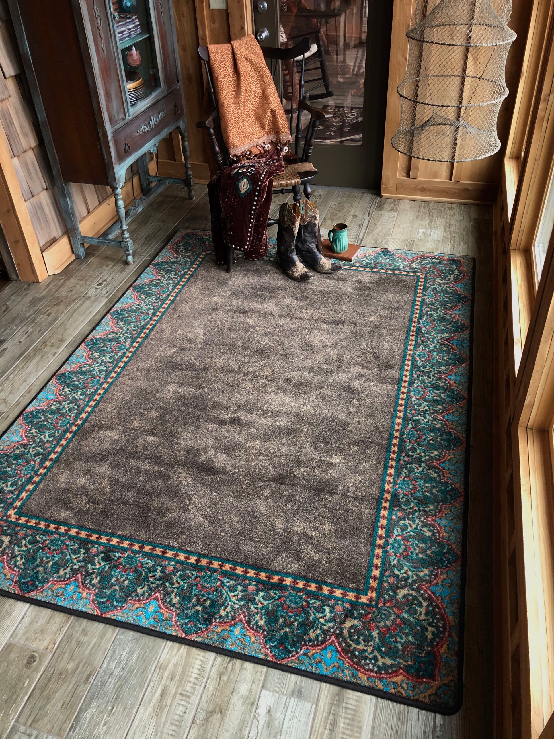 Nubuck Rug – Dark Chocolate – detail view