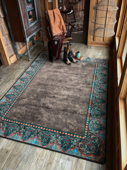 Nubuck Rug – Dark Chocolate – detail view