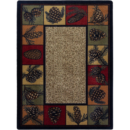 Kindred Cones OKA Rug – Rustic – cabin lodge area rug