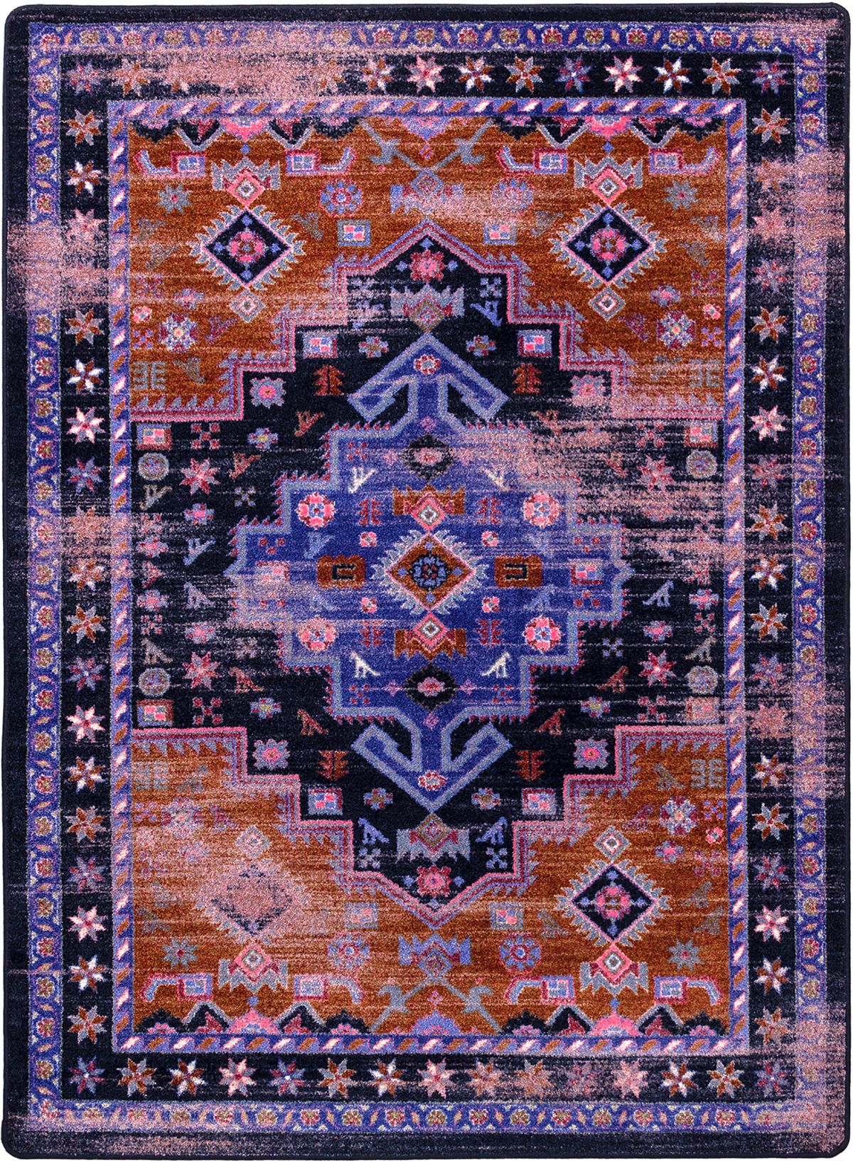 Oka Rust Rug American Dakota Turkish Nights OKA Area Rug – Cotton Candy – Cabin Rugs