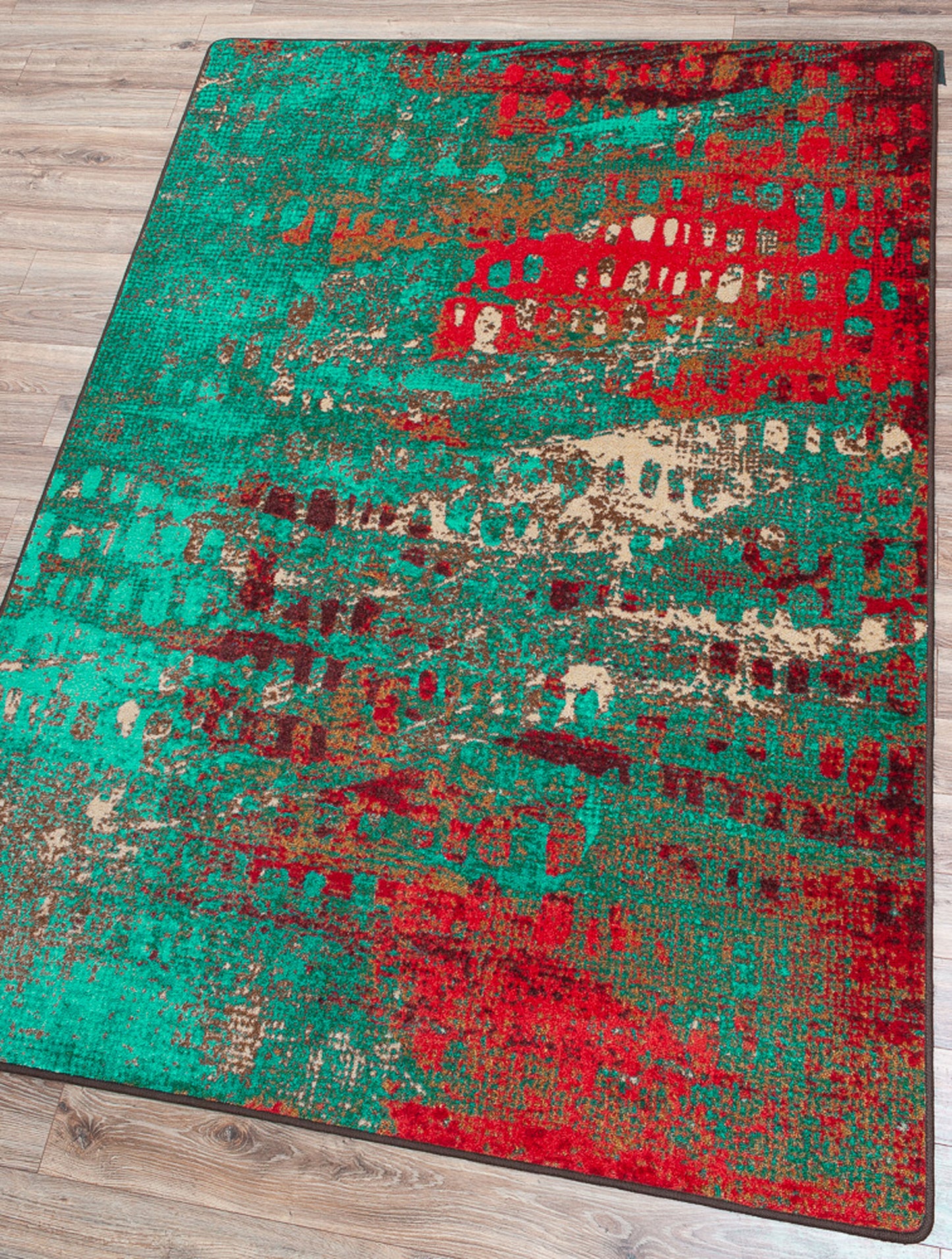 Forward Shift OKA Rug – Turquoise – room setting