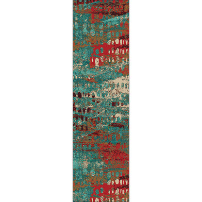 Forward Shift OKA Rug – Turquoise – close up