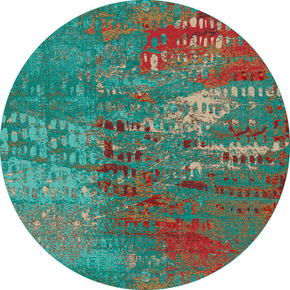 Forward Shift OKA Rug – Turquoise – lifestyle