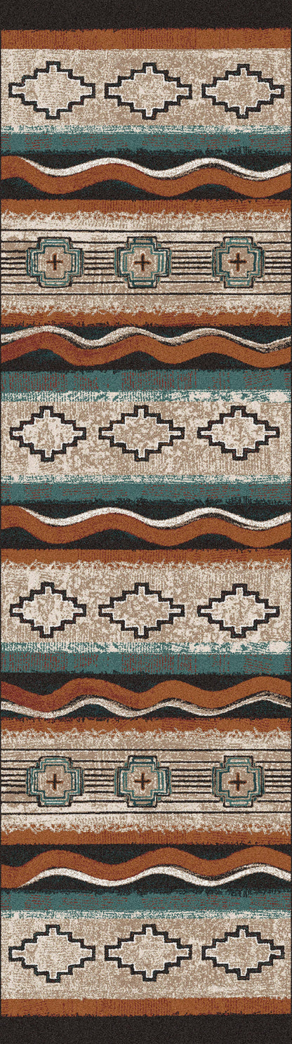 Brand New Old School OKA Rug – Buckskin – room setting